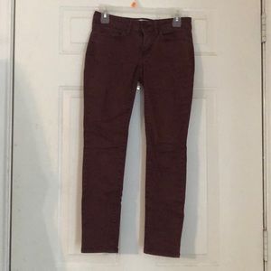 Maroon skinny jeans